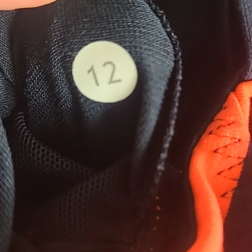 Lululemon Back On Track Tank Top Size 12 Light Flare Orange Inkwell Navy Blue - Picture 6 of 6
